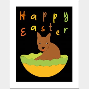 Easter with dog Posters and Art